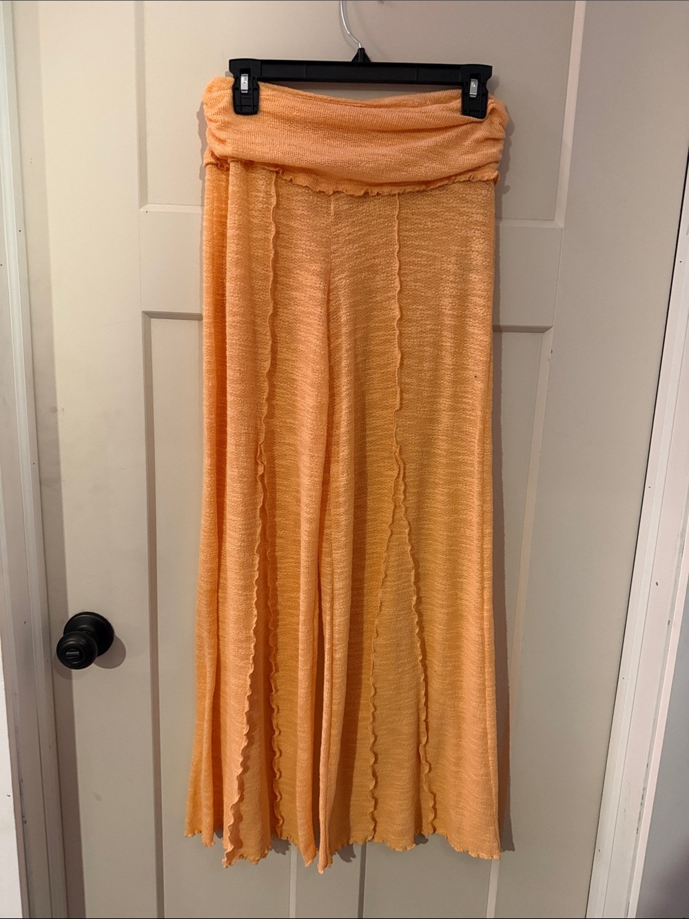 Urban Outfitters Peach-Orange Wide Leg Knit Pants